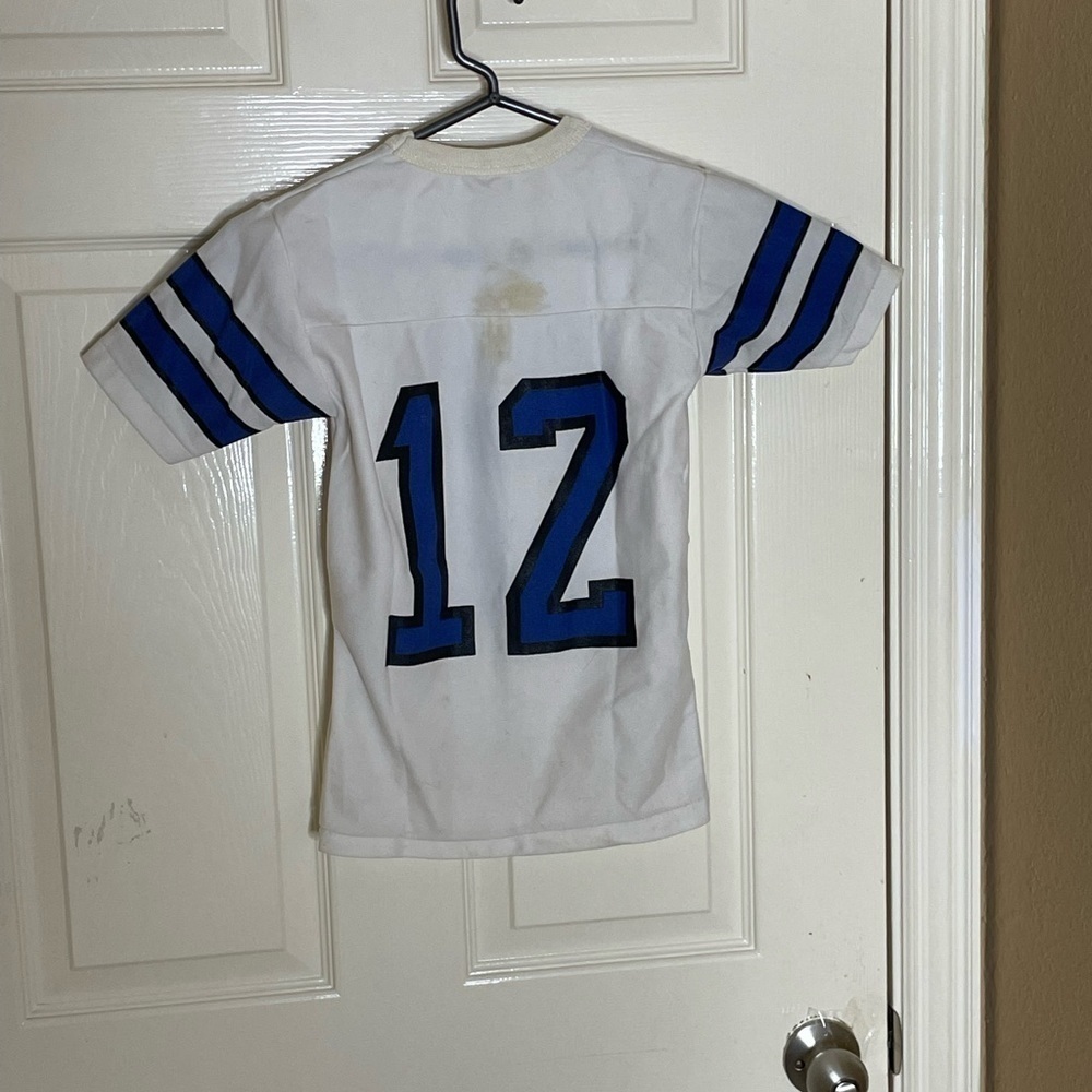 Vintage 80s Rawlings Roger Staubach DALLAS COWBOYS #12 NFL Team Youth 10-12‌‌‌‍‍ - Picture 2 of 4